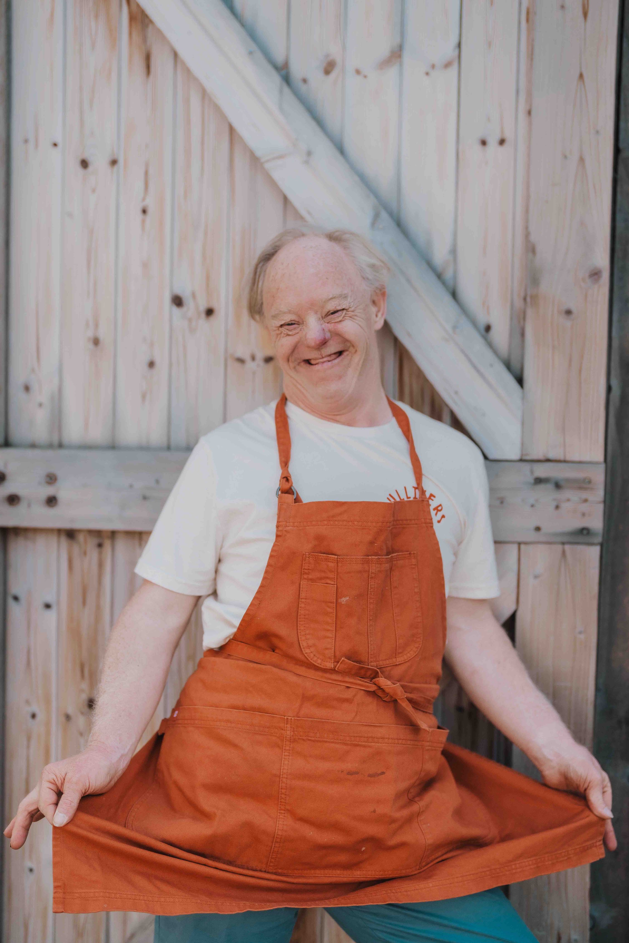 The Sturts community team working together on the farm